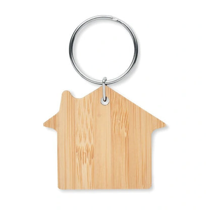 Huisvorm Sleutelhanger – Bamboe