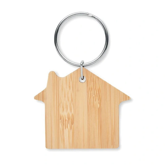 Huisvorm Sleutelhanger – Bamboe