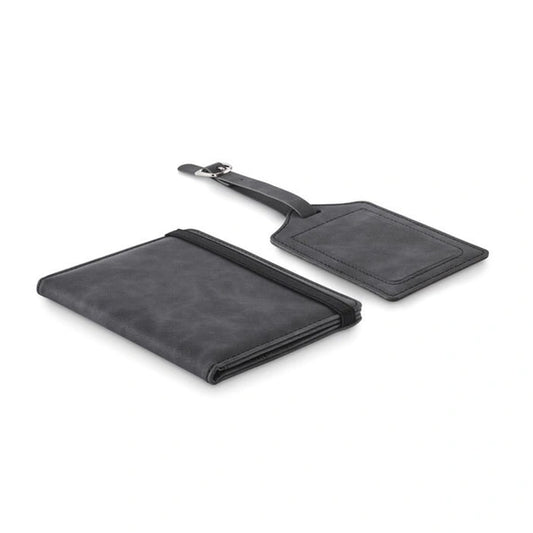 Paspoort- & Bagagelabelset – Grijs