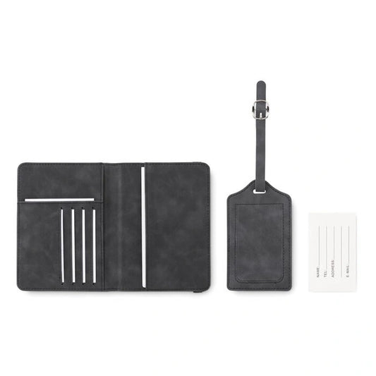 Paspoort- & Bagagelabelset – Grijs